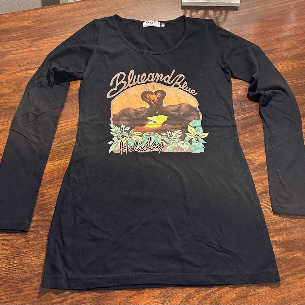 🔥New POL long sleeve tshirt with sequin heart.